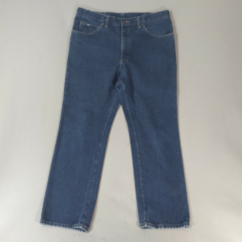 Lee Jeans men's 38 x 30 blue denim pants straight regular fit dark wash